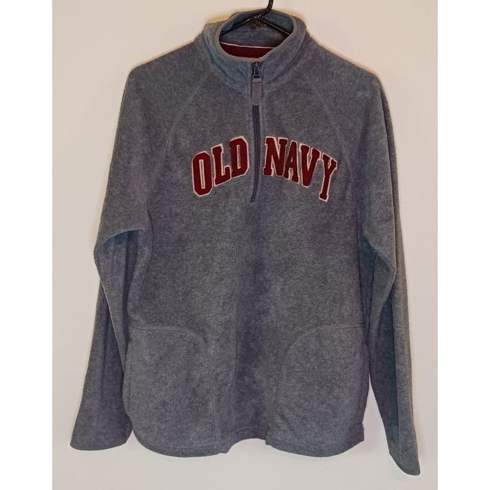 Old Navy Gray and‎ Black Fleece Pullover Women's Size Large